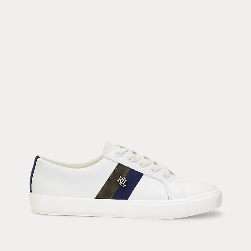 White and Navy Sneakers by RL